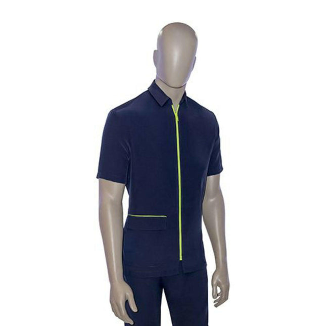 Artero Tino Jacket - navy blue grooming hoodie with collar.