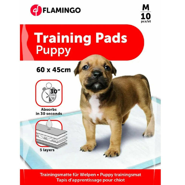 Flamingo Training Pads M (60x45cm) - dog training pads, 5-layer - pack of 10.