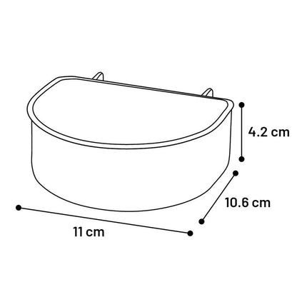 Flamingo Feeding & Drinking Bowl - plastic bowl for cage, carrier.