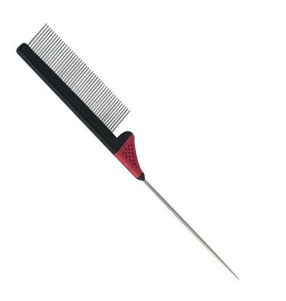 Ideal Dog comb for dogs, with a metal spike for parting, long needles.