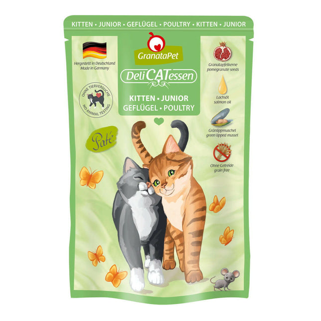 GranataPet DeliCatessen Kitten/Junior Poultry - grain-free wet food with poultry, pouches for kittens.