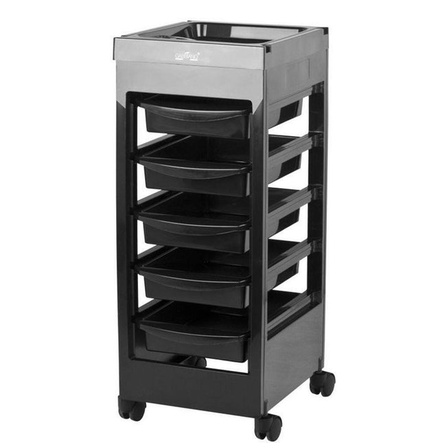 Gabbiano 048A - wheeled grooming assistant, made of plastic, 5 trays.