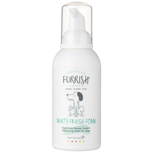 Furrish Minty Fresh Foam - dental cleaning solution for dogs, freshens breath.