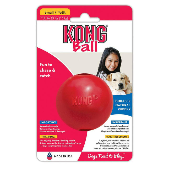 KONG Classic Ball - rubber, durable dog ball with a stuffing hole - 6cm.