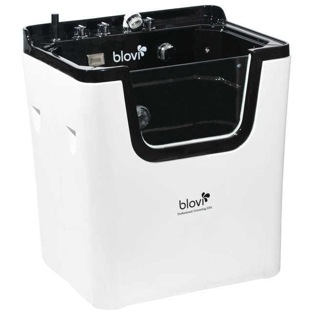 Blovi Professional Grooming SPA - ozone bath with Milky SPA Micro Bubble technology and hydromassage, black and white.