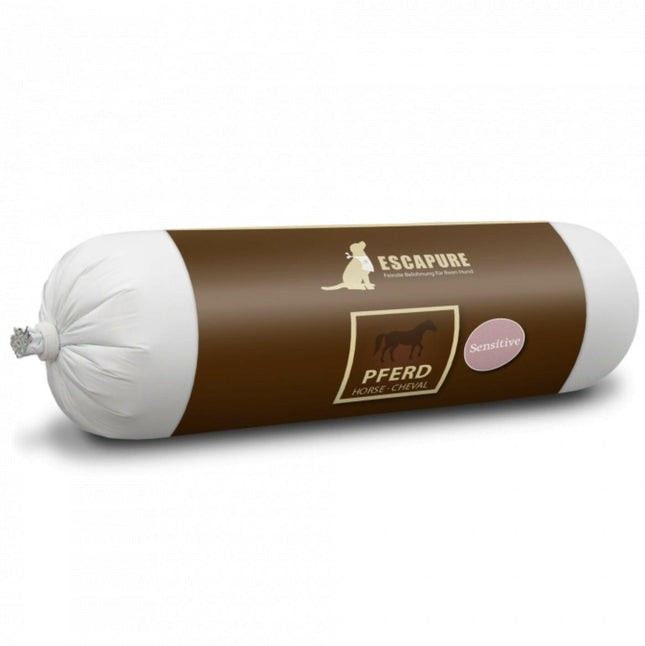 Escapure Horse Sausage - Wet Food for Dogs, Meat Stick, Horse Meat.