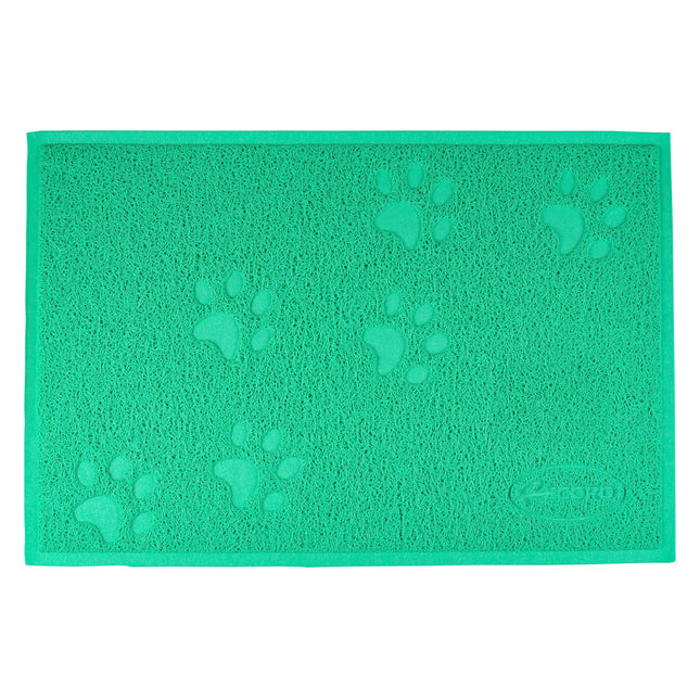Record Pet Bowl Mat - non-slip mat for dog and cat bowls - Sea.