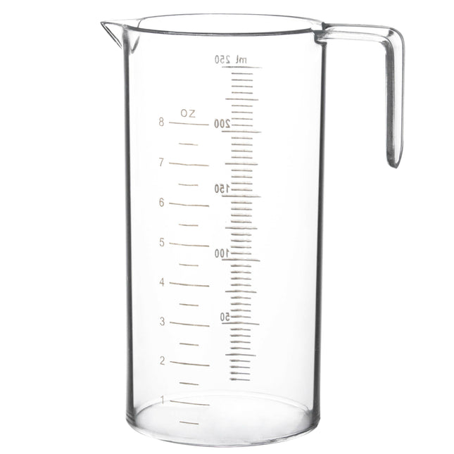 Comair Measuring Cup - small, transparent measuring cup with scale and handle.