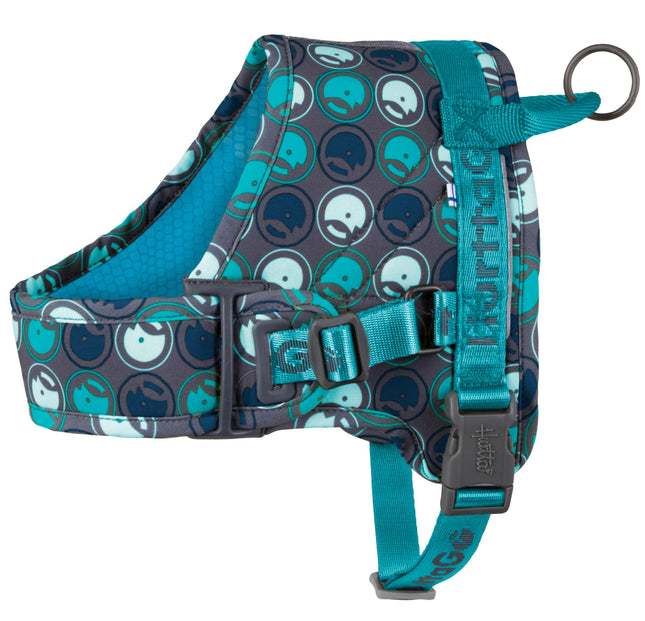 Hurtta Go Harness Sky 35 - 45cm - comfortable harness with handle, perfect for long walks.