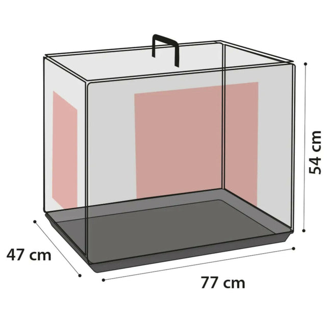 Flamingo Keo - metal dog crate, L:.