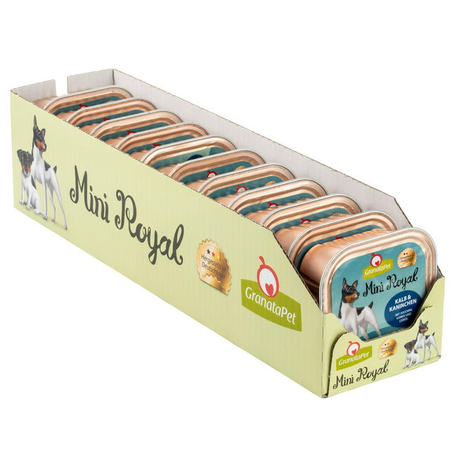 GranataPet Mini Royal Veal & Rabbit - grain-free wet food for small breed dogs, veal and rabbit.
