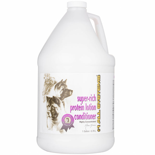 1 All Systems Super Rich Protein Lotion Conditioner - anti-static conditioner for all types of dog and cat fur.