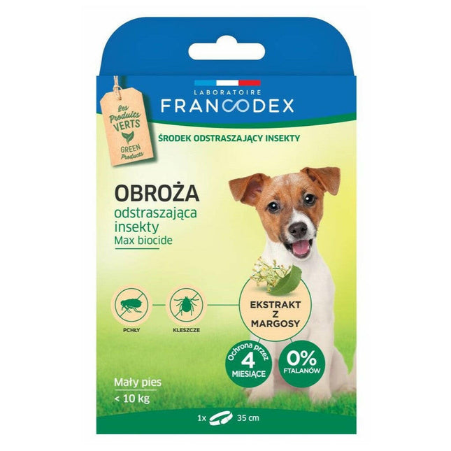 Francodex Repellent Collar - insect repellent collar for dogs and puppies under 10kg (35cm).