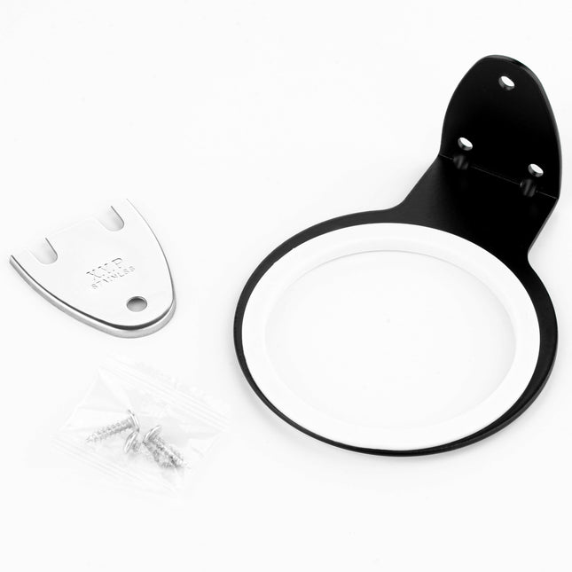 Activ Dryer Holder Q96 - wall-mounted holder for a handheld dryer, with a rubber ring.
