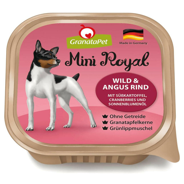 GranataPet Mini Royal Venison & Angus Beef - grain-free wet food for small breed dogs, venison and beef.