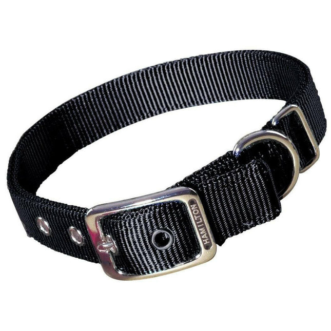Hamilton Double Thick Dog Collar - strong, nylon dog collar - Length: 61cm.