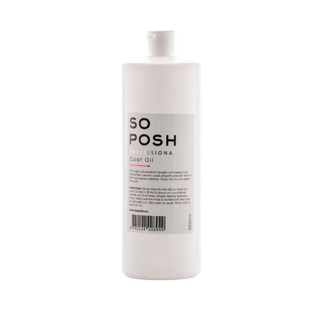 So Posh Coat Oil - lightweight oil for grooming long-haired dogs and poodles, making it easier to detangle fur.