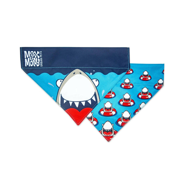 Max & Molly Reversible Bandana Frenzy the Shark - double-sided bandana for dogs.