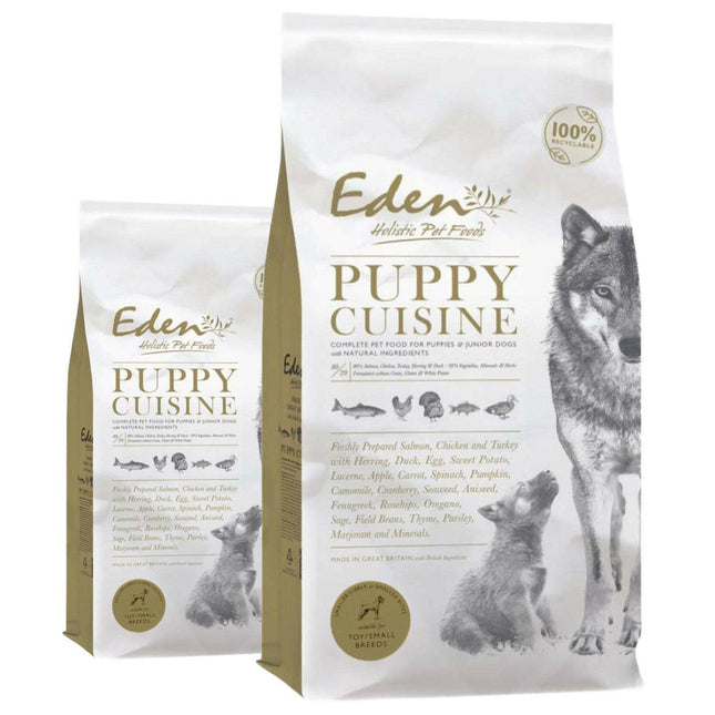 Eden Puppy Cuisine Size S - food for small breed puppies and juniors, salmon, poultry, fish.