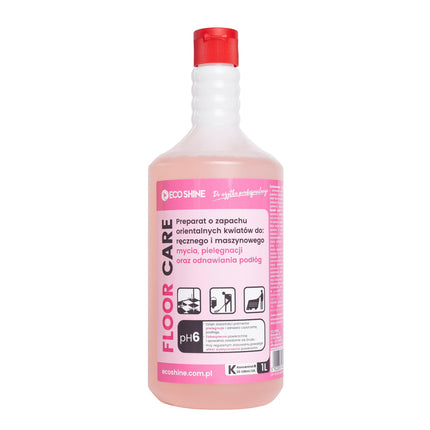 Eco Shine Floor Care - an oriental floral scented product for the care and renewal of floors.