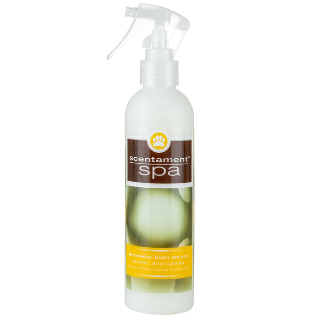 Best Shot Scentament Spa Lemon Vanilla Spray - anti-static scented conditioner that makes grooming easier, citrus scent with hints of vanilla..