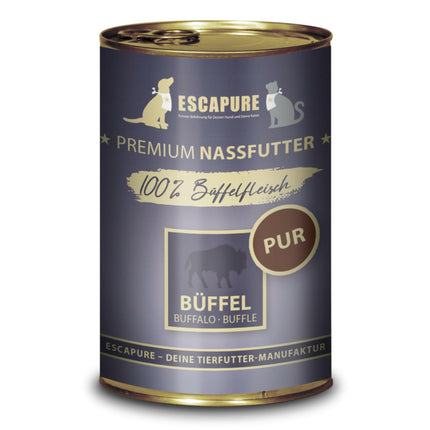 Escapure Buffalo Pure - wet food for dogs and cats, 100% buffalo.