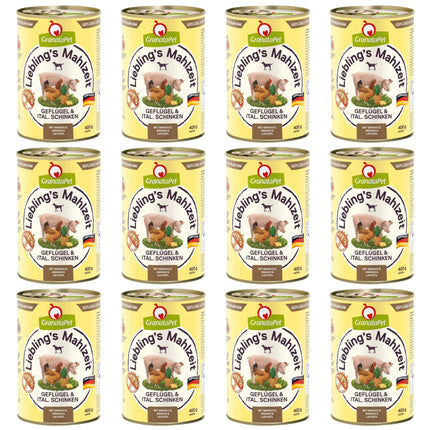 GranataPet Poultry & Italian Ham - grain-free wet dog food, poultry and Italian ham.