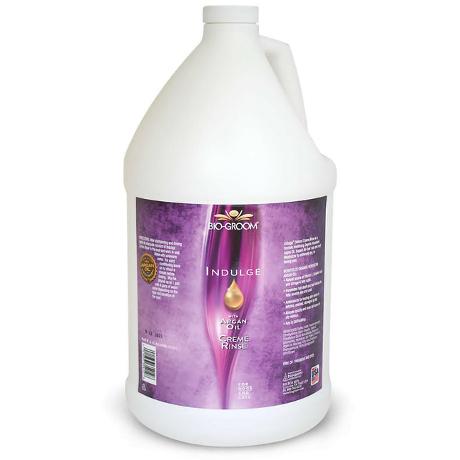 Bio - Groom Indulge Creme Rinse - intensely moisturizing, creamy conditioner with argan oil for dogs and cats, concentrate 1:4.
