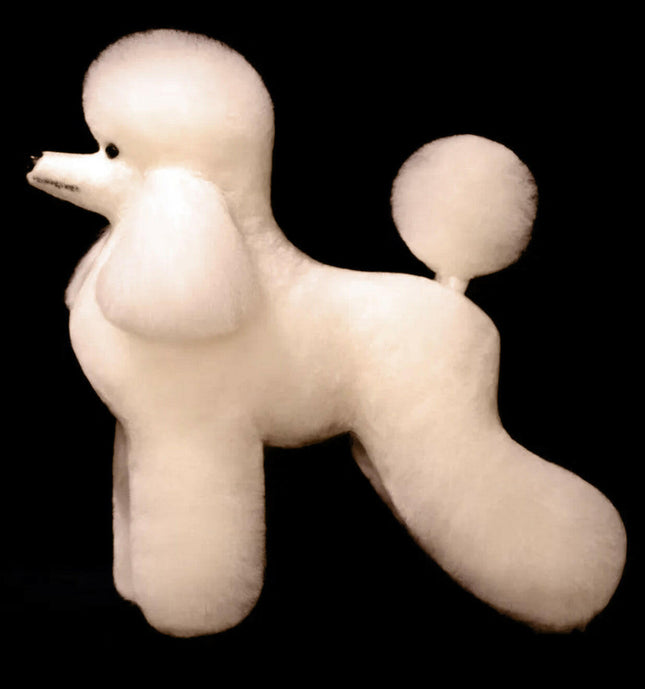 Mr. Jiang Poodle Full Body Hair Lamb - interchangeable fur for Toy Poodle grooming mannequin, cream.