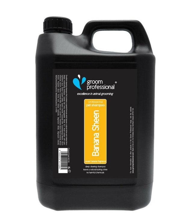 Groom Professional Banana Sheen Shampoo - moisturizing banana shampoo for all coat types, concentrate 1:12.