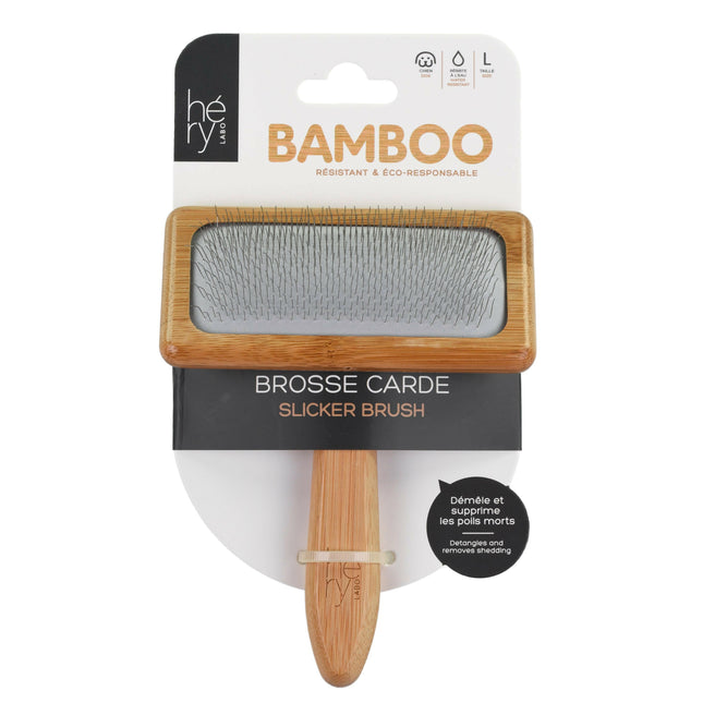 Hery Bamboo Slicker Brush - Poodle Brush.