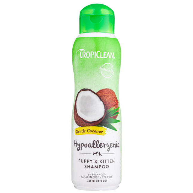 Tropiclean Gentle Coconut Pet Shampoo - gentle coconut shampoo for puppies, kittens, and allergy sufferers.