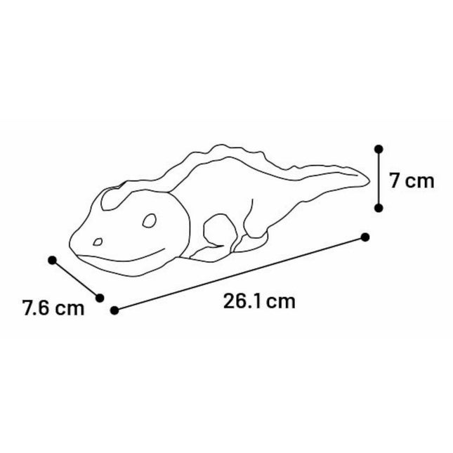 Flamingo Iguana Dog Toy - rubber lizard for dog treats, with a squeaker.