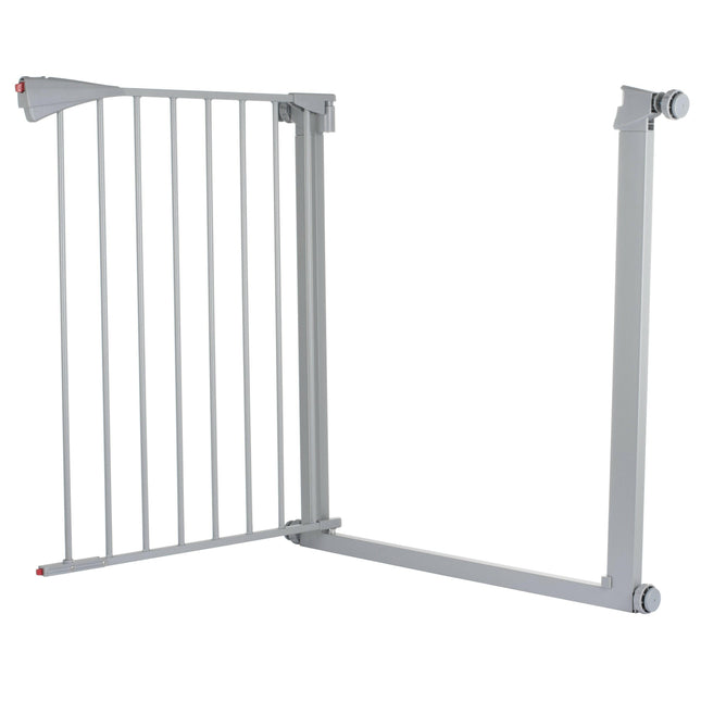 Flamingo Pet Gate Salus Grey - metal pet gate for dogs.