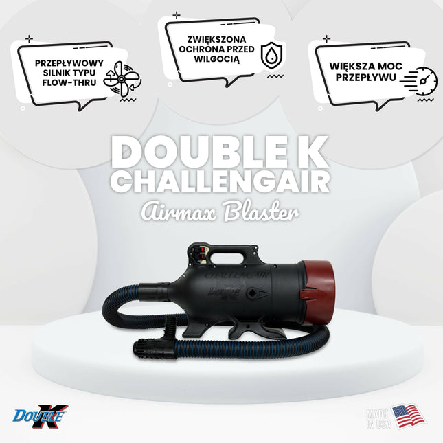 Double K ChallengAir Airmax Blaster 2200W - powerful, dual-motor table dryer, 120l/s.
