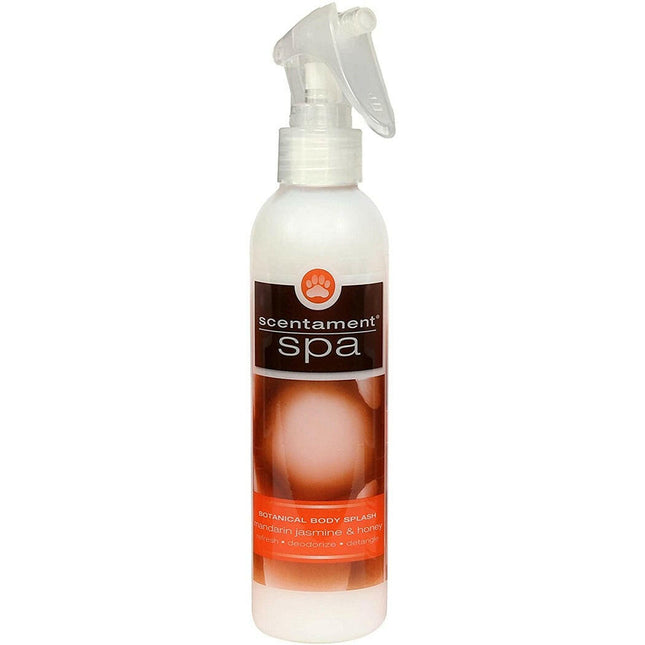 Best Shot Scentament Spa Mandarin Jasmine Spray - anti-static scented conditioner that makes it easier to comb through fur, with the scent of mandarin and jasmine..