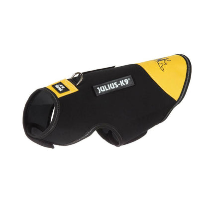 Julius - K9 IDC Neoprene Dog Jacket Yellow - neoprene dog jacket, black with yellow.