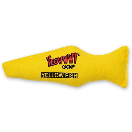 Yeowww! Fish Cat Toy - cat toy with organic catnip, yellow fish.