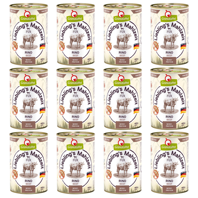 GranataPet Beef Pur - monoprotein grain-free wet dog food, beef