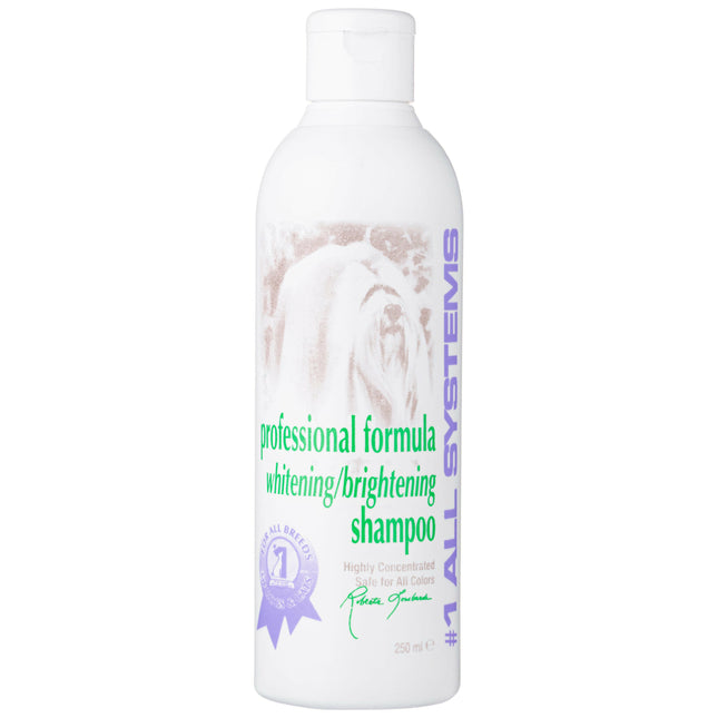 1 All Systems Professional Formula Whitening Shampoo - shampoo that removes discoloration from all fur.