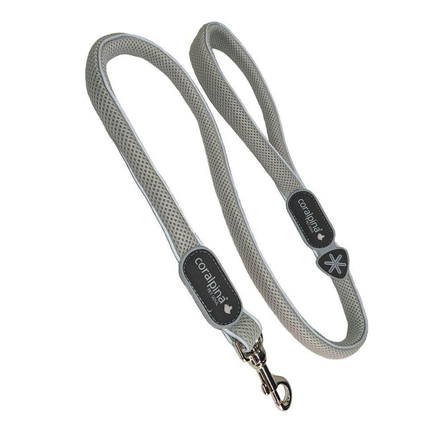 Coralpina Cinquetorri Leash Light Grey - lightweight mesh dog leash.