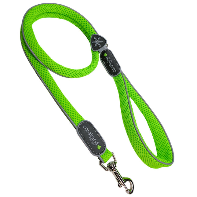 Coralpina Cinquetorri Fluorescent Leash - lightweight mesh dog leash, neon.