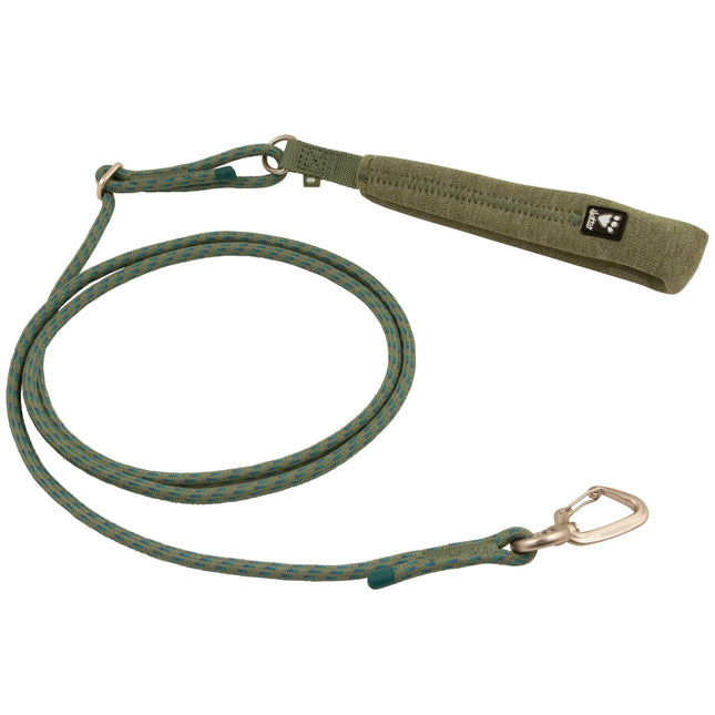Hurtta Adjustable Rope Leash Eco Hedge - adjustable rope leash with a soft handle for dogs.