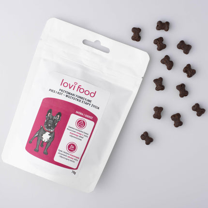 Lovi Food Skin and Coat - Treats for Dogs and Cats, with Omega-3 Fatty Acids, Zinc, and Biotin.