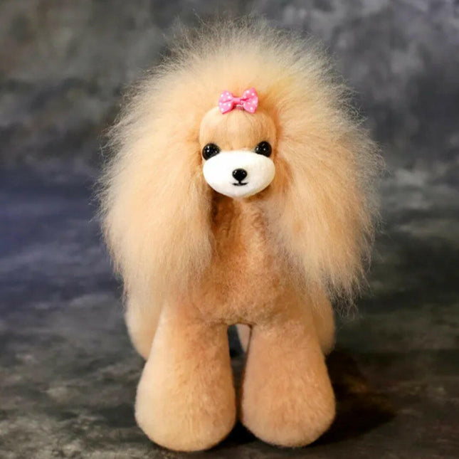 Mr. Jiang Teddy Full Body Hair - interchangeable fur for the Teddy grooming mannequin, beige with a face.