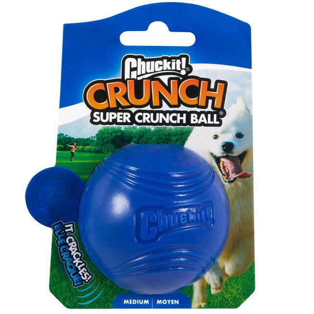 Chuckit! Super Crunch Ball M (6.4cm) - crunchy, crackling rubber ball for dogs - 1 piece.
