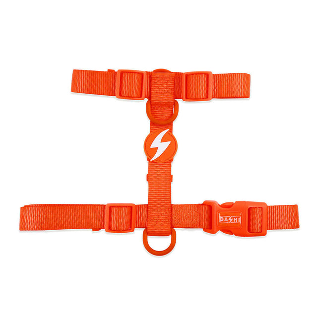 Dashi Neon Back Harness - adjustable guard harness for dogs, neon.
