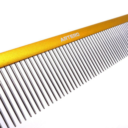 Artero Nature Giant Comb 25cm - large comb with aluminum handle, medium tooth spacing, pins.