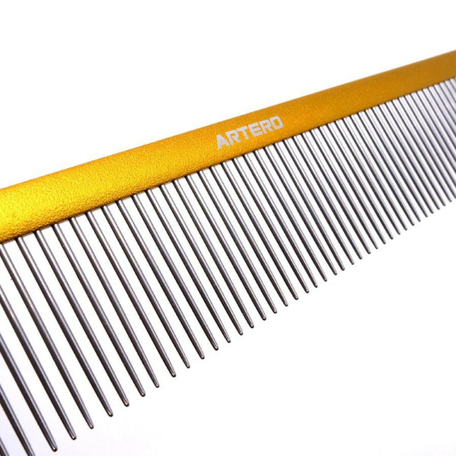 Artero Nature Giant Comb 25cm - large comb with aluminum handle, medium tooth spacing, pins.