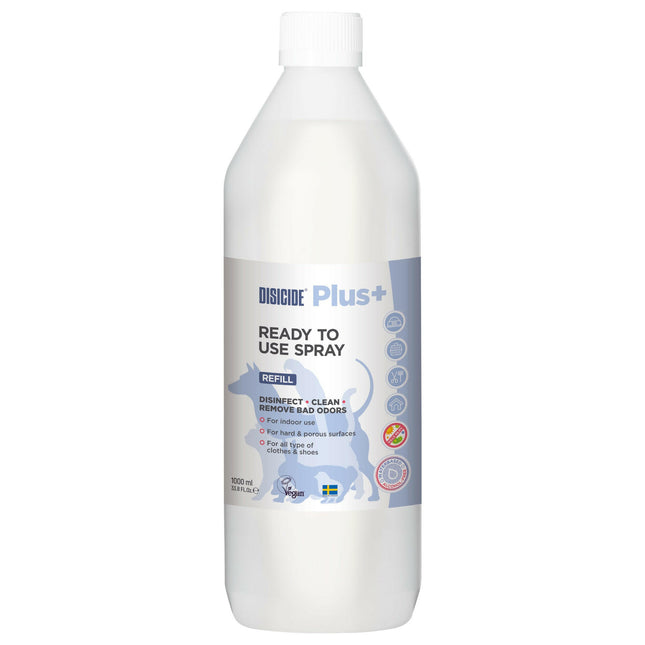 Disicide Plus+ Ready To Use Spray Refill - cleaning and disinfecting solution for surfaces, eliminating unpleasant odors.